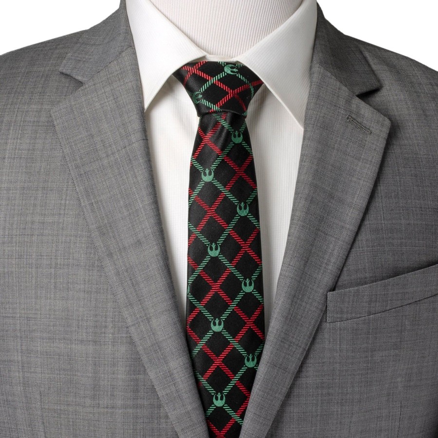 Star Wars Rebel Red/Green Plaid Men'S Tie | Star Wars Ties