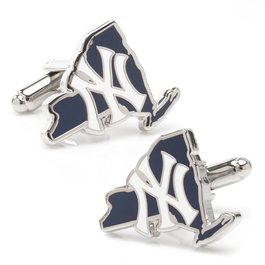 MLB New York Yankees State Shaped Cufflinks | Sports Cufflinks