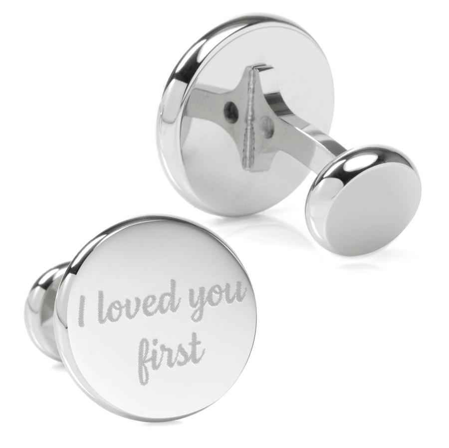 Ox and Bull Trading Co. I Loved You First Custom Photo Cufflinks | Classic Cufflinks