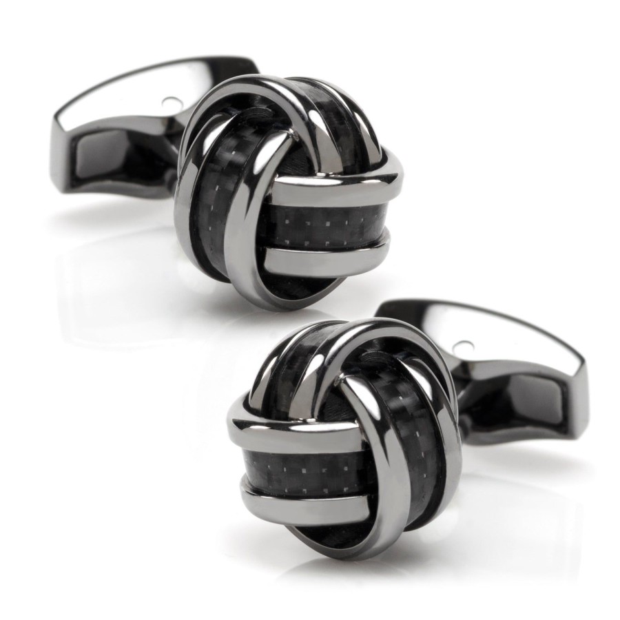 Tateossian Black Chinese Knot Cufflinks & Stud Set | Stud Sets