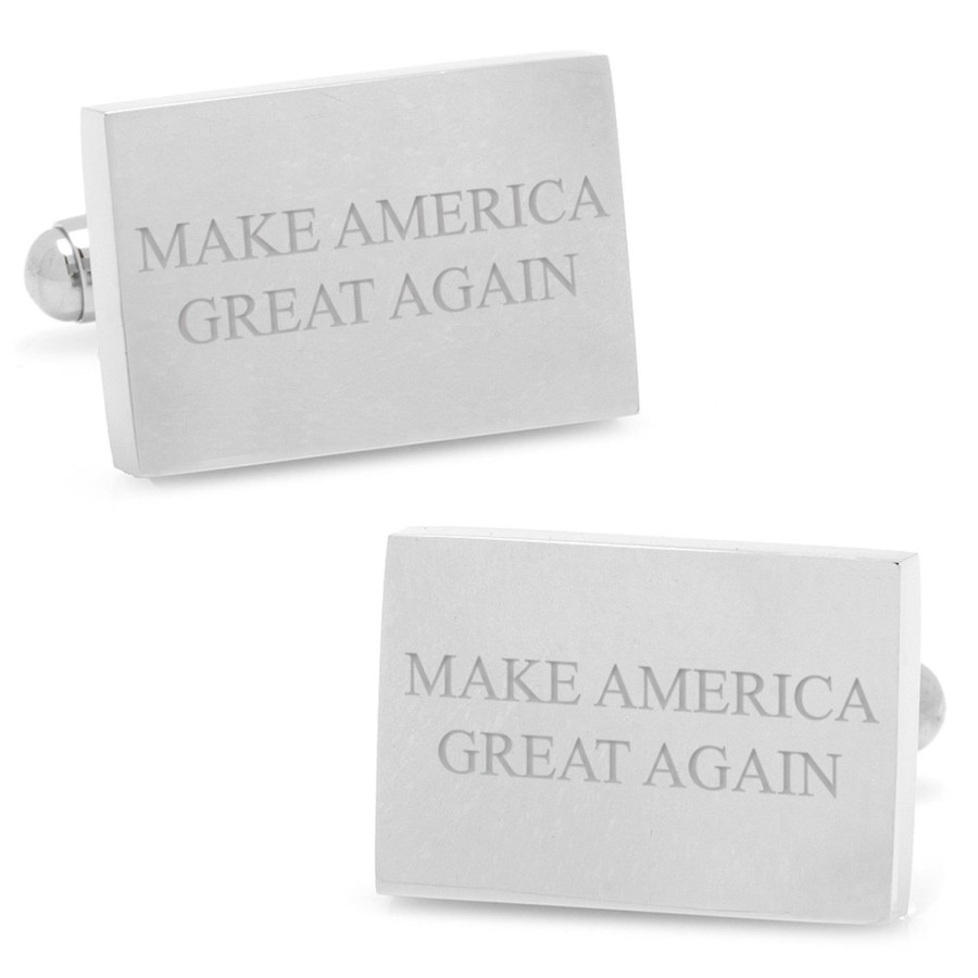 Ox and Bull Trading Co. Make America Great Again Engraved Cufflinks | Classic Cufflinks