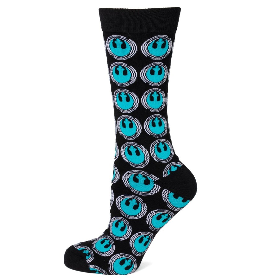 Star Wars Rebel Teal Patterned Black Men'S Socks | Socks