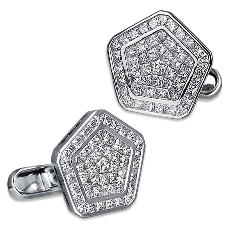 Jacob & Co. Pentagon Diamond Cufflinks | Classic Cufflinks