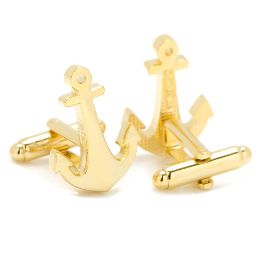 Cufflinks, Inc. Gold Plated Anchor Cufflinks | Classic Cufflinks