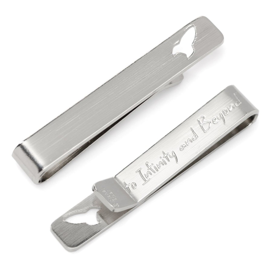 Disney Buzz Lightyear Cutout Hidden Message Silver Tie Bar | Hidden Message Tie Bars