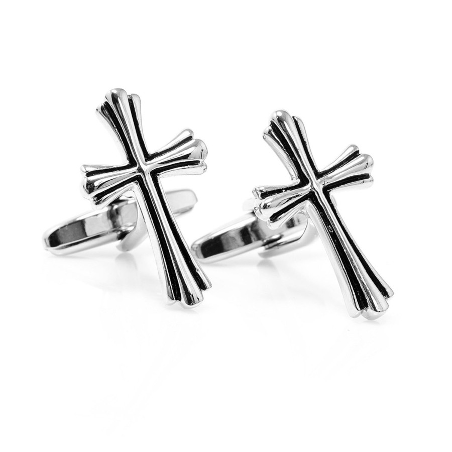 Cufflinks, Inc. Silver Cross Cufflinks | Classic Cufflinks