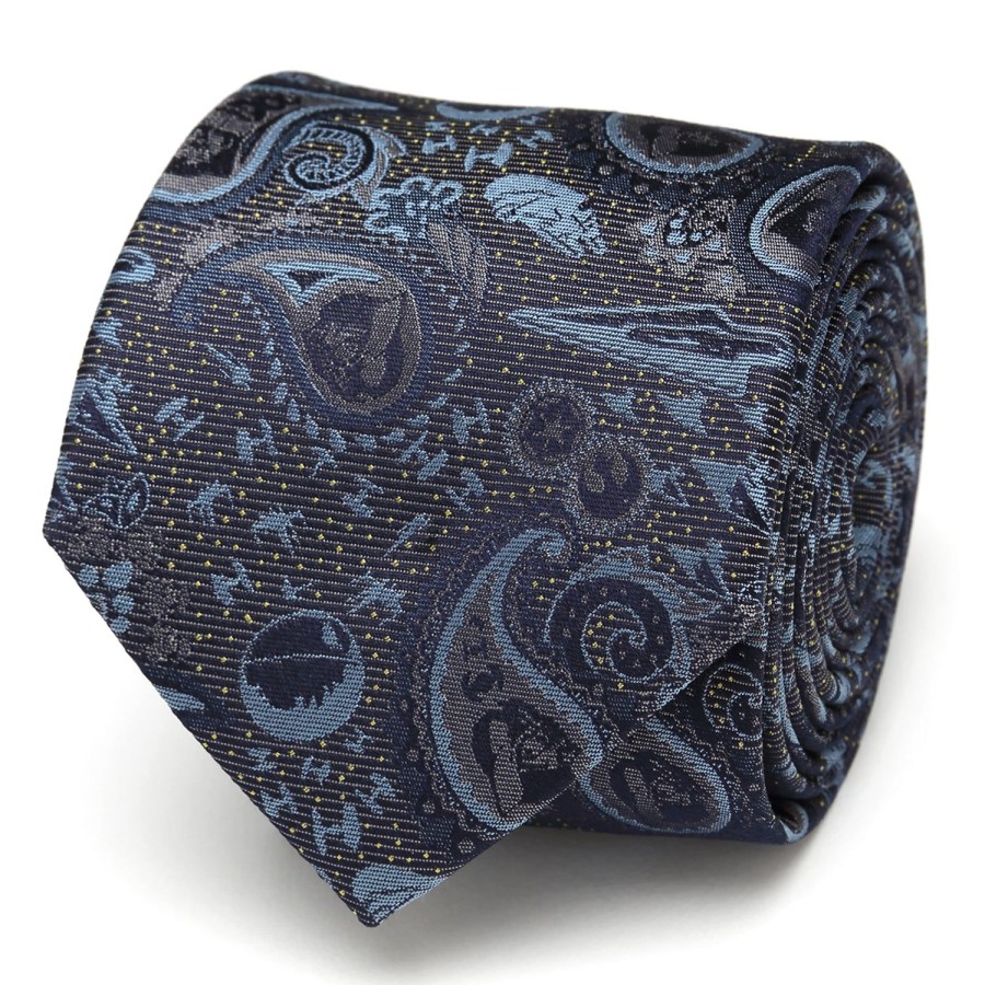 Star Wars Vader Paisley Blue And Gray Men'S Tie | Star Wars Ties