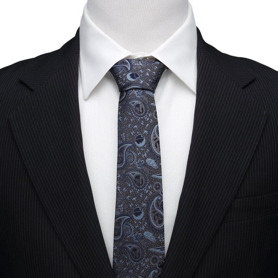 Star Wars Vader Paisley Blue And Gray Men'S Tie | Star Wars Ties