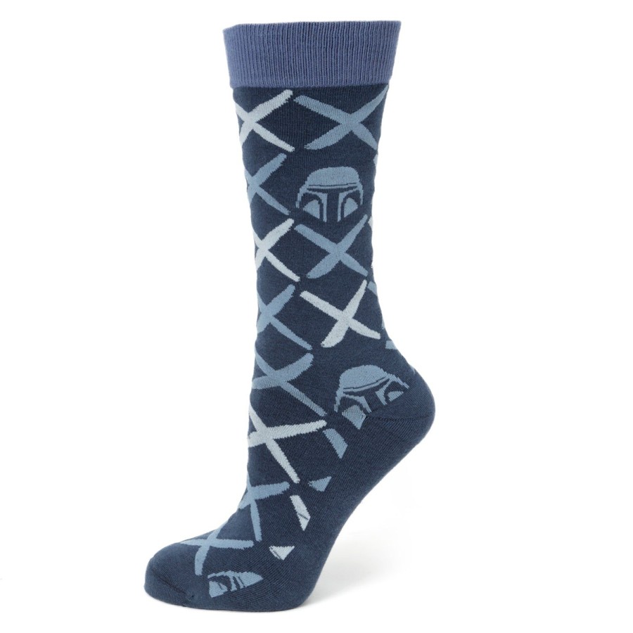 Star Wars Mandalorian Helmet Navy Men'S Socks | Socks