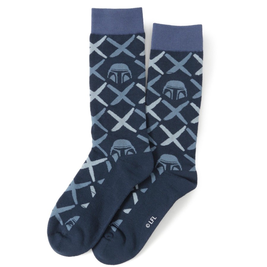 Star Wars Mandalorian Helmet Navy Men'S Socks | Socks