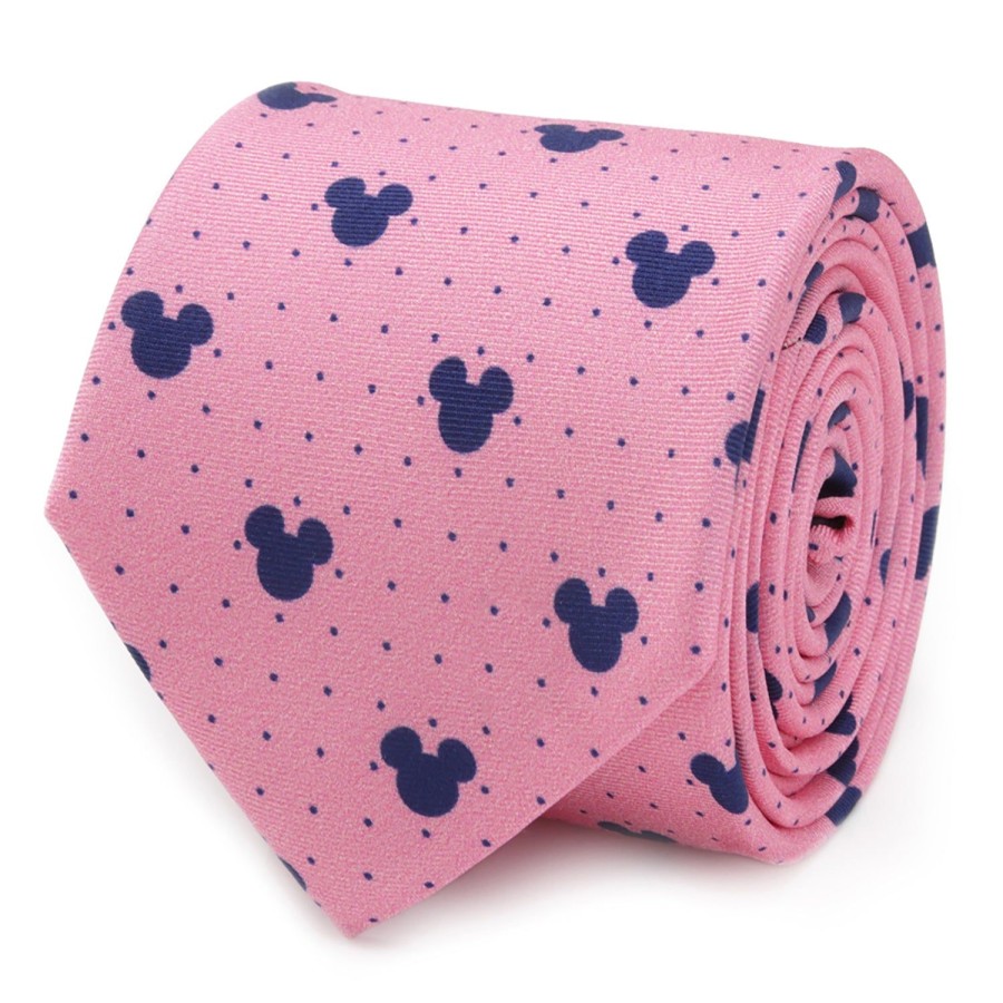 Disney Mickey Mouse Dot Pink Men'S Tie | Disney Ties