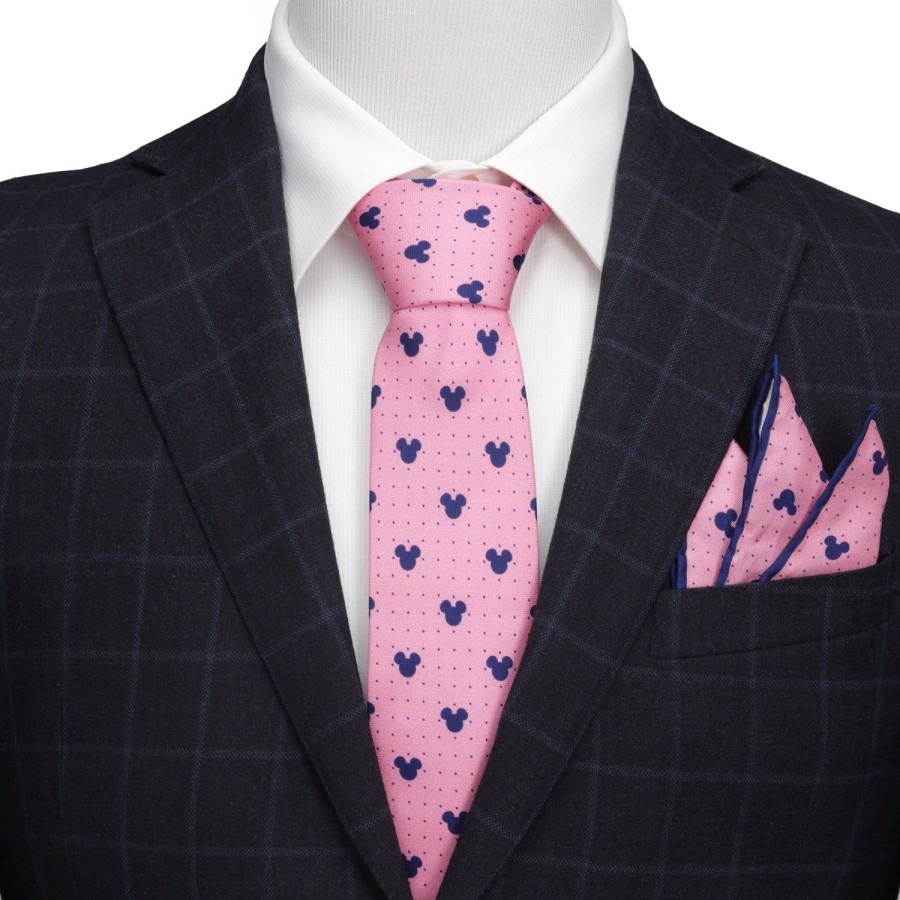 Disney Mickey Mouse Dot Pink Men'S Tie | Disney Ties