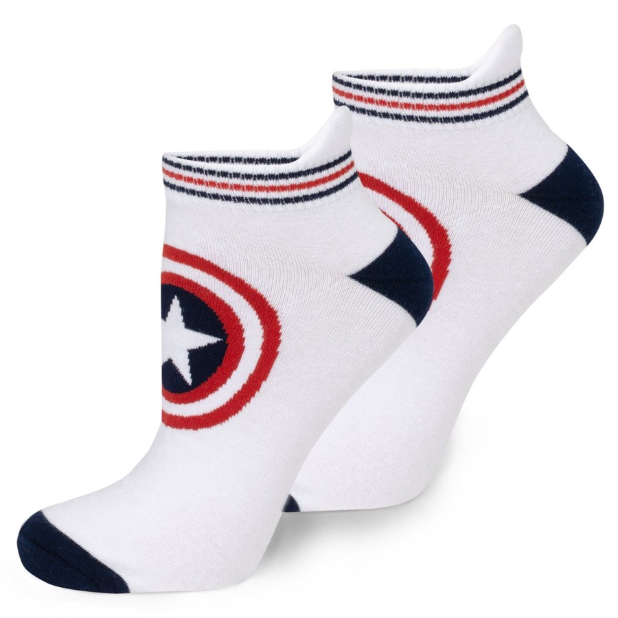 Marvel Captain America White Ankle Socks | Socks