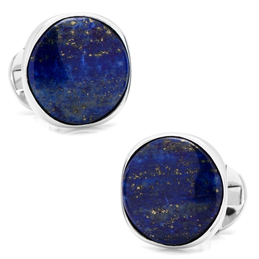 Ox and Bull Trading Co. Sterling Silver Classic Formal Lapis Cufflinks | Classic Cufflinks