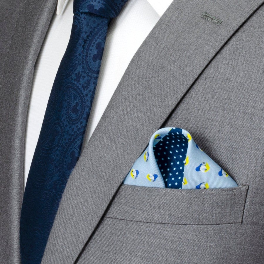 Disney Donald Duck Blue Pocket Square | Pocket Squares