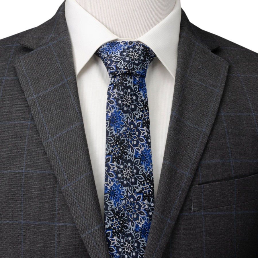 Ox and Bull Trading Co. Kaleido Floral Navy Men'S Tie | Classic Ties