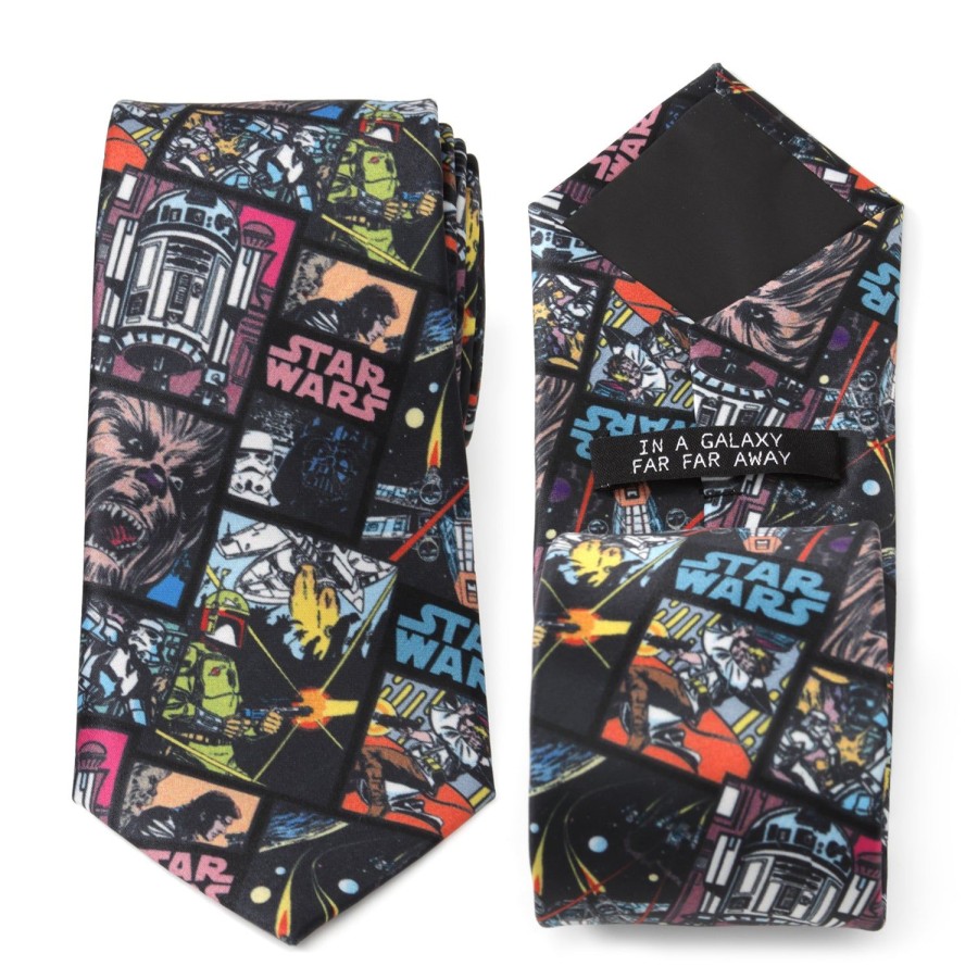 Star Wars Star Wars Comic Black Men'S Tie | Star Wars Ties