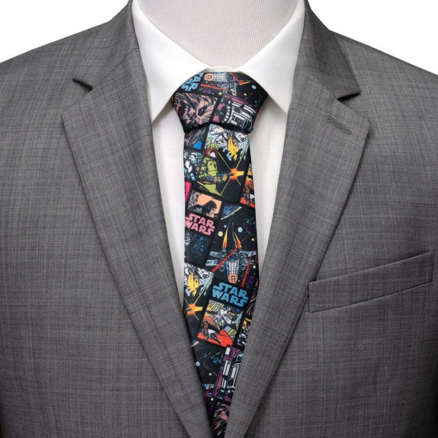 Star Wars Star Wars Comic Black Men'S Tie | Star Wars Ties