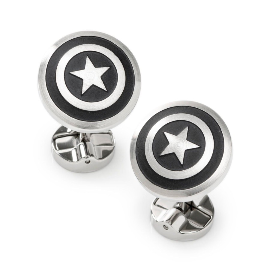 Marvel Captain America Shield Stainless Steel Cufflinks | Movies & Characters Cufflinks