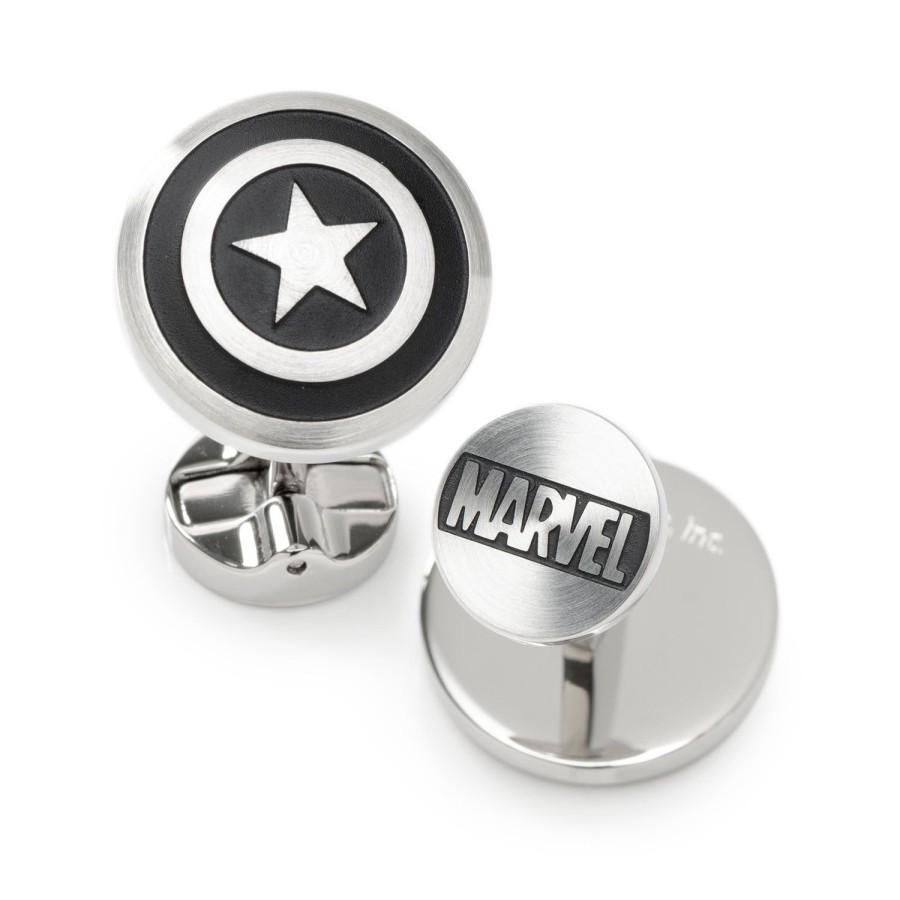 Marvel Captain America Shield Stainless Steel Cufflinks | Movies & Characters Cufflinks