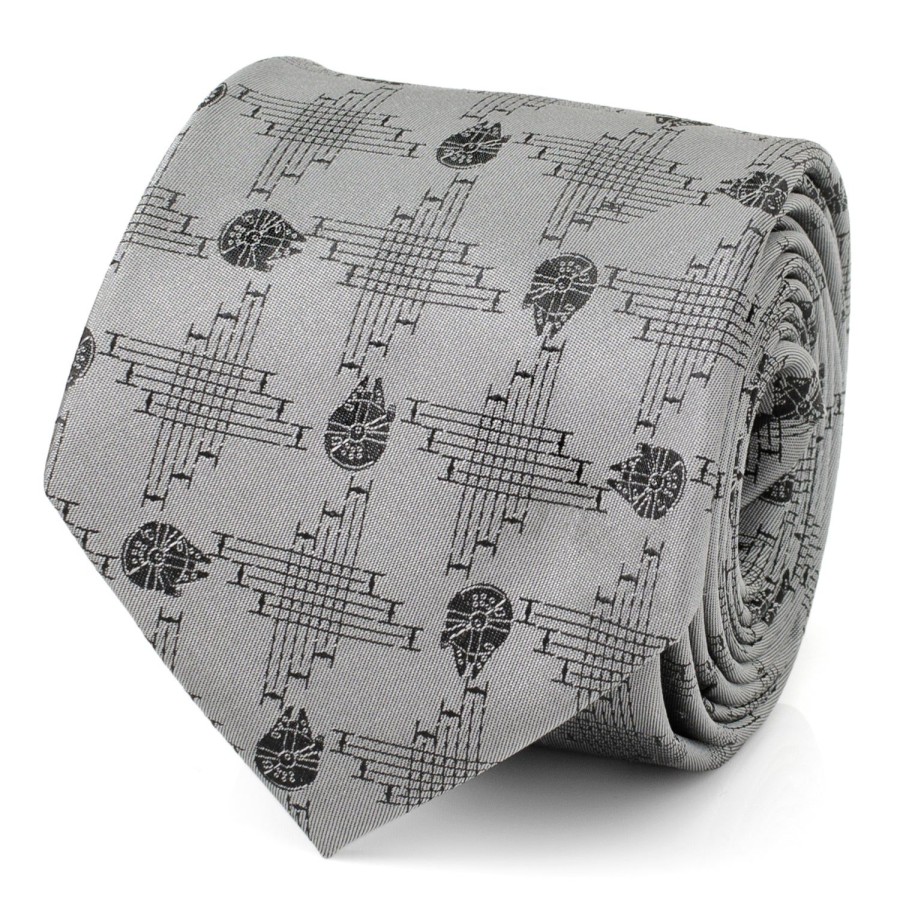 Star Wars Millennium Falcon Gray Men'S Tie | Star Wars Ties