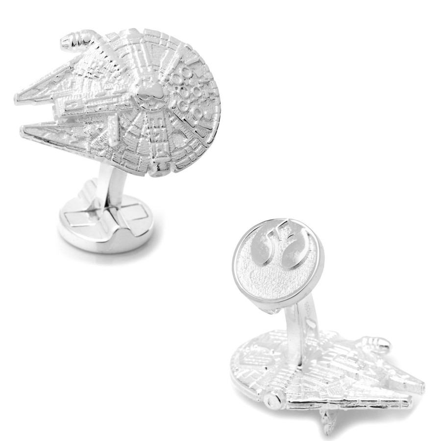 Star Wars Sterling Silver 3D Millennium Falcon Cufflinks | Movies & Characters Cufflinks