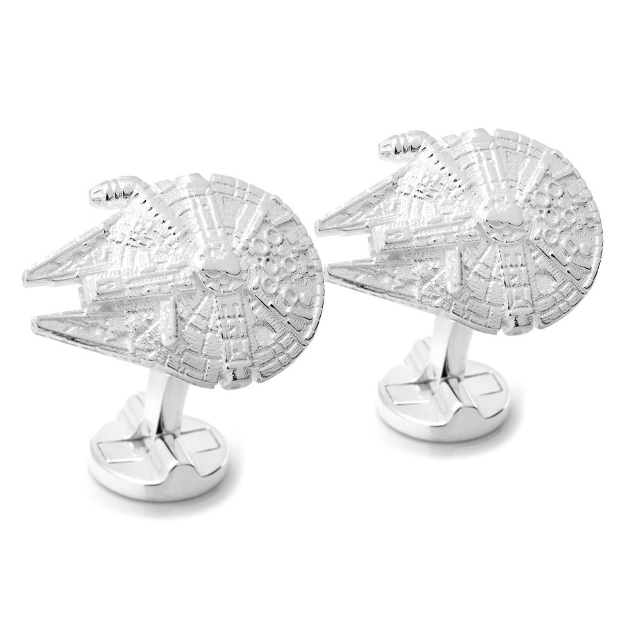 Star Wars Sterling Silver 3D Millennium Falcon Cufflinks | Movies & Characters Cufflinks