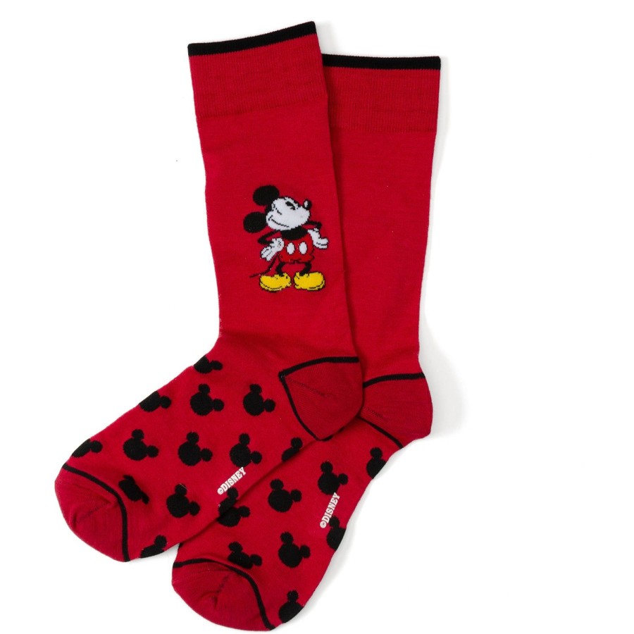 Disney Pie-Eyed Mickey Mouse Red Socks | Socks