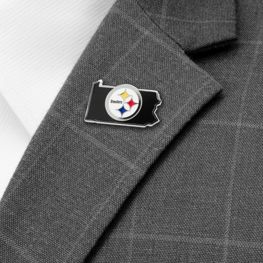 NFL Pittsburgh Steelers State Shaped Lapel Pin | Lapel Pins