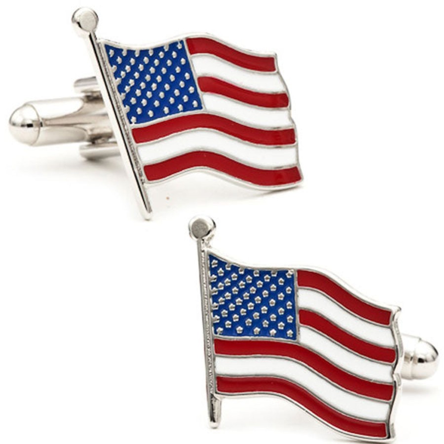 JJ Weston Dancing American Flag Cufflinks | Classic Cufflinks