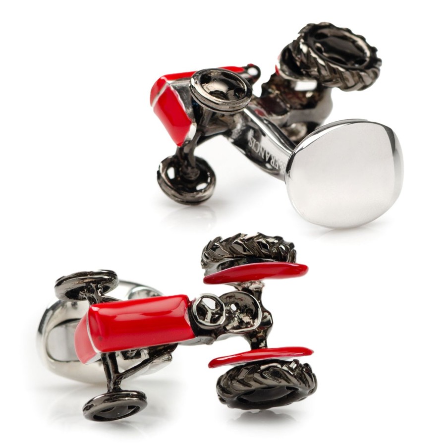 Deakin & Francis Sterling Silver Red Tractor Cufflinks | Classic Cufflinks