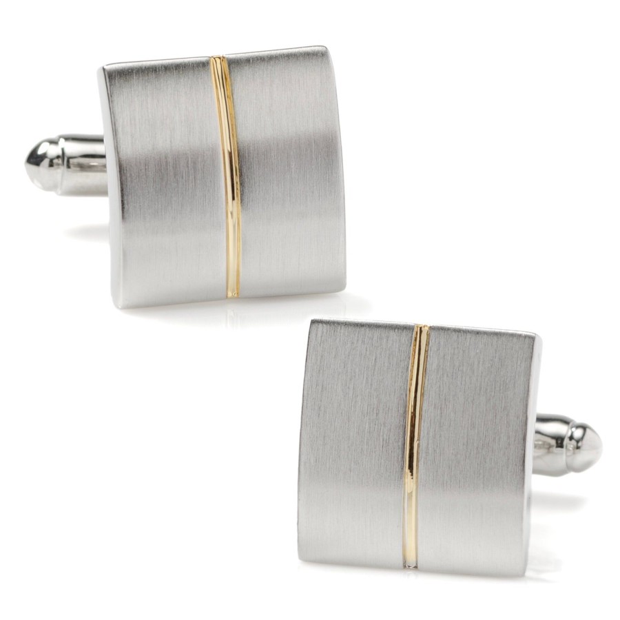 Ox and Bull Trading Co. Divided Two Tone Square Cufflinks | Classic Cufflinks