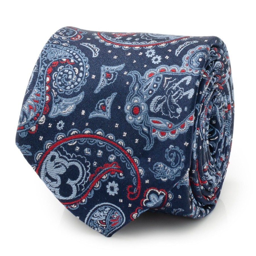 Disney Mickey And Friends Paisley Blue Multi Men'S Tie | Disney Ties