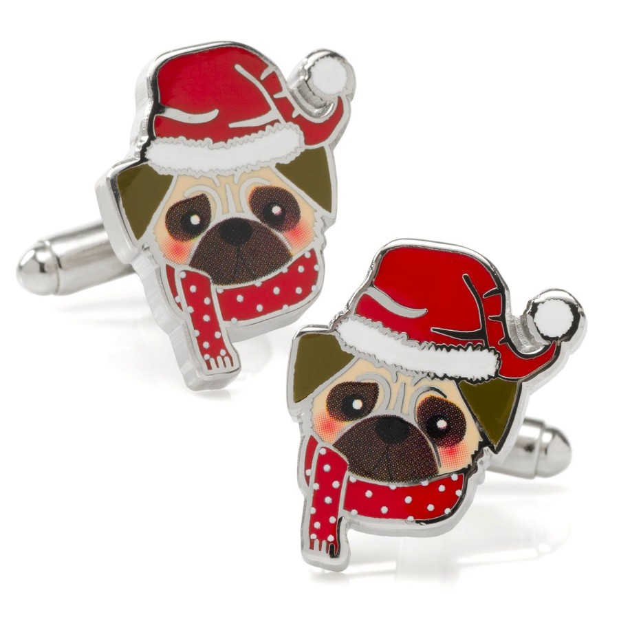 Cufflinks, Inc. Santa Pug Cufflinks | Classic Cufflinks