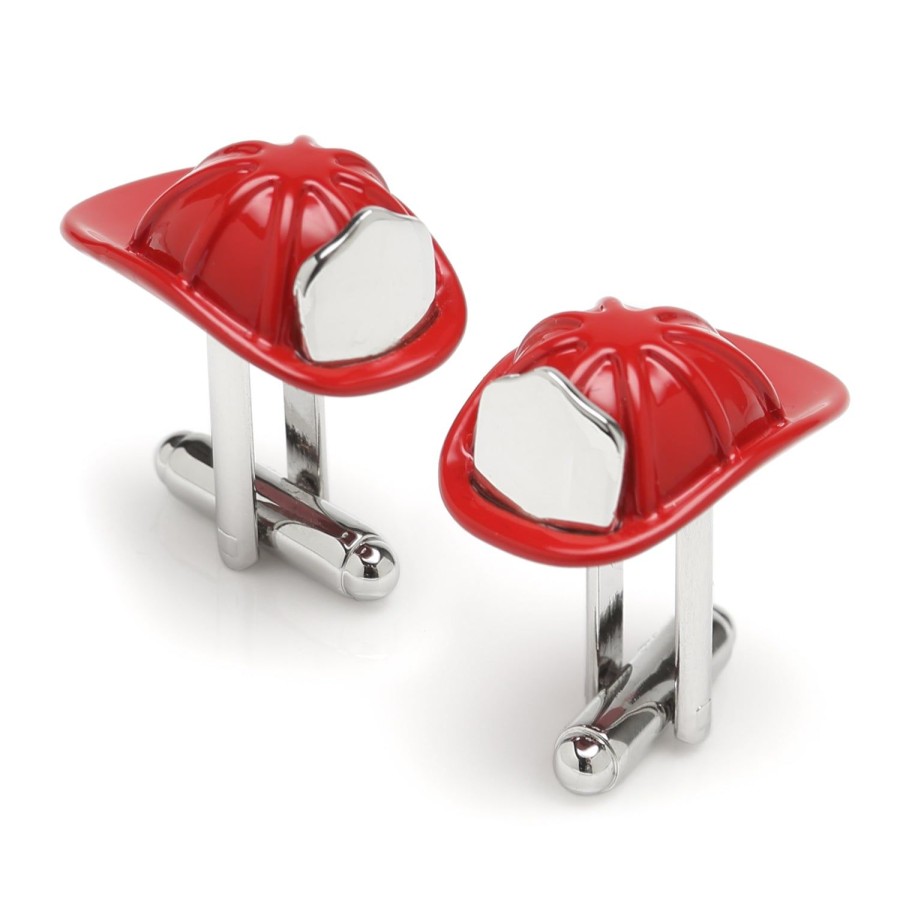 Cufflinks, Inc. 3D Fireman Hat Cufflinks | Classic Cufflinks