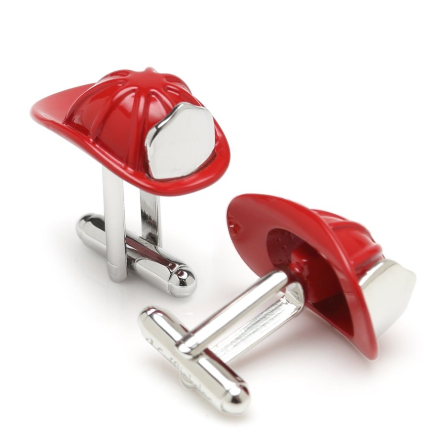 Cufflinks, Inc. 3D Fireman Hat Cufflinks | Classic Cufflinks