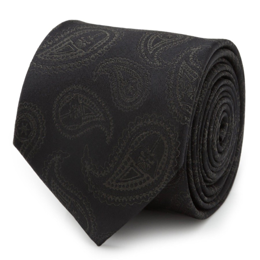 Star Wars Darth Vader Paisley Black Silk Men'S Tie | Star Wars Ties