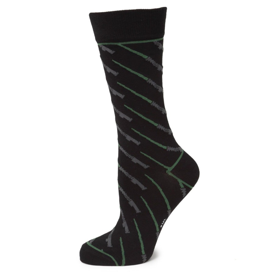 Star Wars Green Lightsaber Black Men'S Socks | Socks