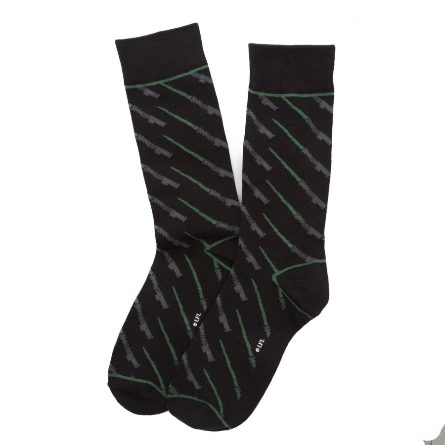 Star Wars Green Lightsaber Black Men'S Socks | Socks