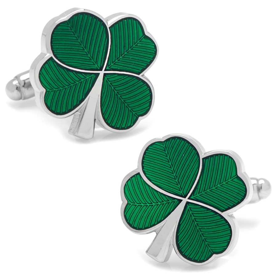 Cufflinks, Inc. Green Clover Cufflinks | Classic Cufflinks