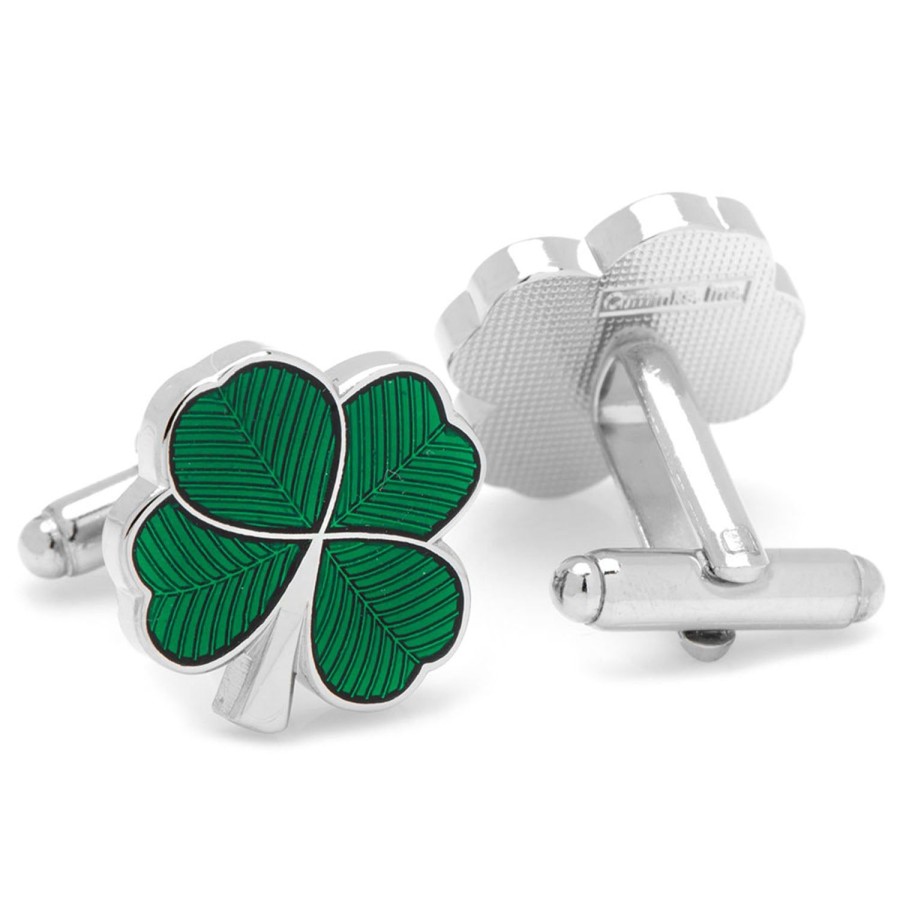 Cufflinks, Inc. Green Clover Cufflinks | Classic Cufflinks