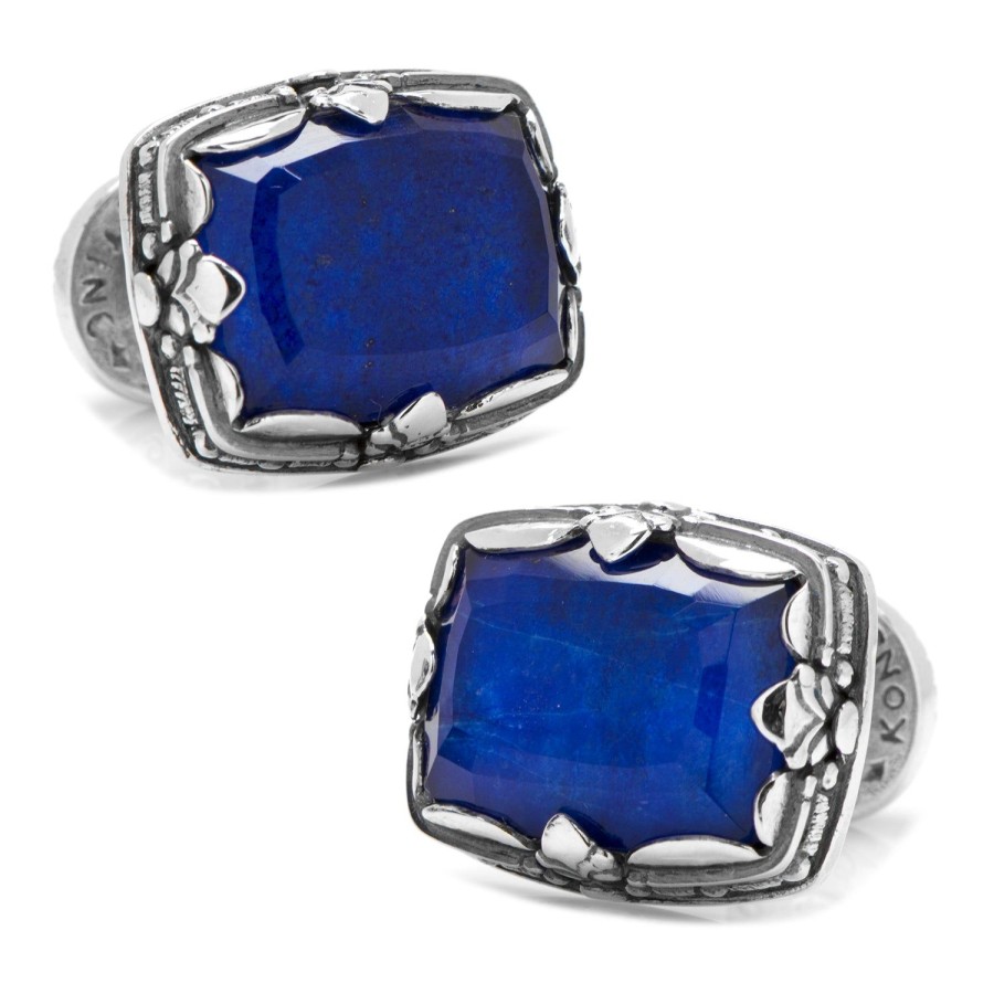 Konstantino Sterling Silver And Lapis Faceted Doublet Cufflinks | Classic Cufflinks