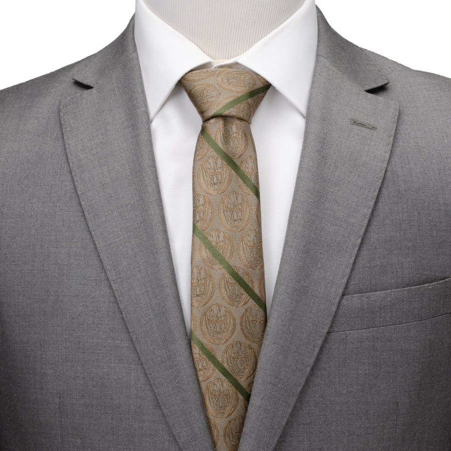 Marvel Groot Tan Striped Men'S Tie | Marvel Ties