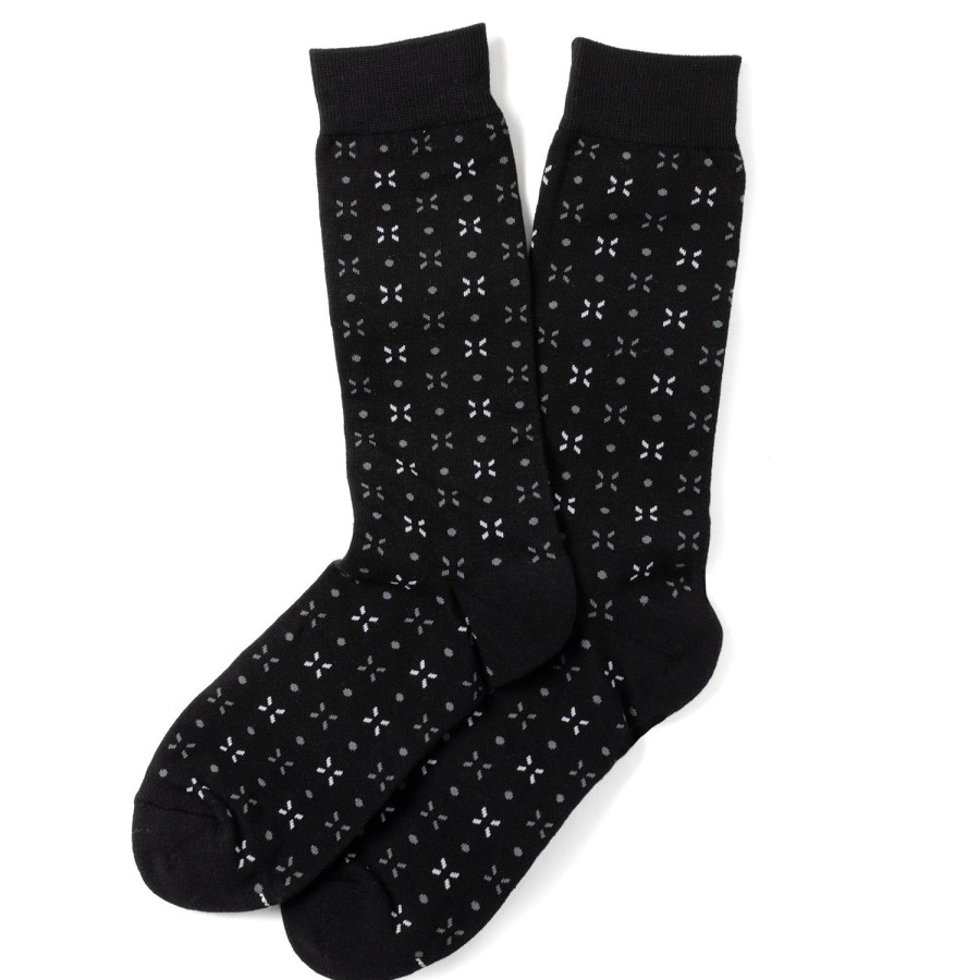 Ox and Bull Trading Co. Dot Patterned Black Men'S Socks | Socks