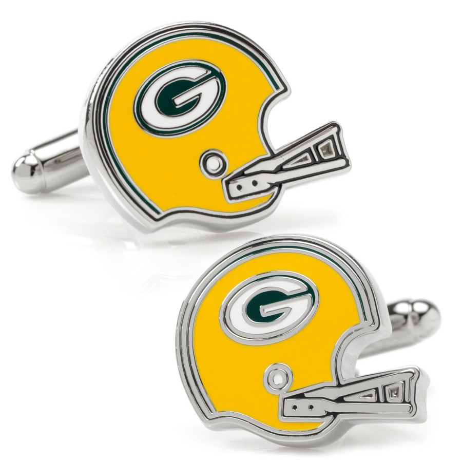 NFL Retro Green Bay Packers Helmet Cufflinks | Sports Cufflinks