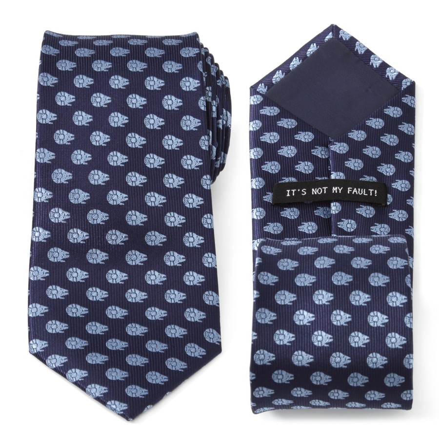 Star Wars Millennium Falcon Blue Tonal Mens Tie | Star Wars Ties