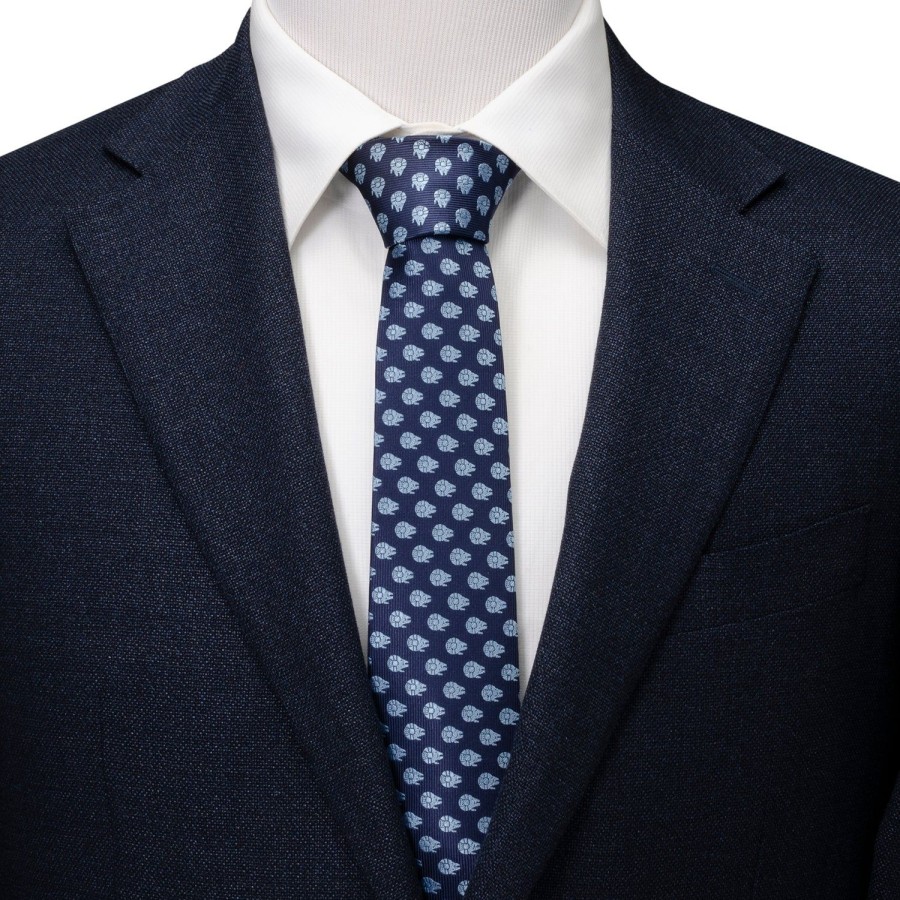 Star Wars Millennium Falcon Blue Tonal Mens Tie | Star Wars Ties