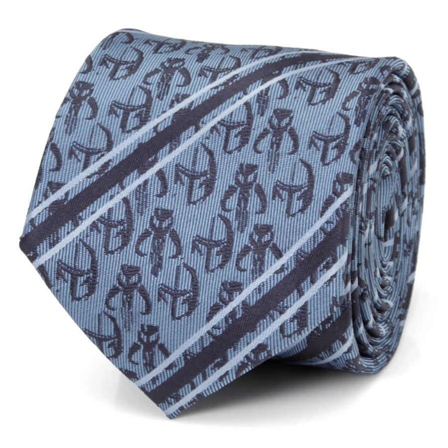 Star Wars Star Wars Mando Navy Stripe Mens Tie | Star Wars Ties