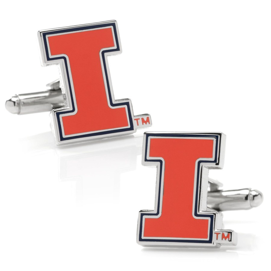 NCAA University Of Illinois Fighting Illini Cufflinks | Sports Cufflinks