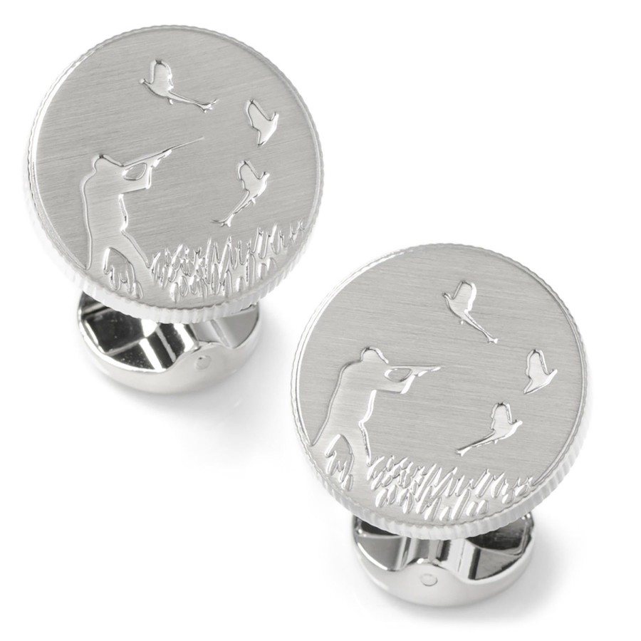 Ox and Bull Trading Co. Hunter Silver Cufflinks | Classic Cufflinks